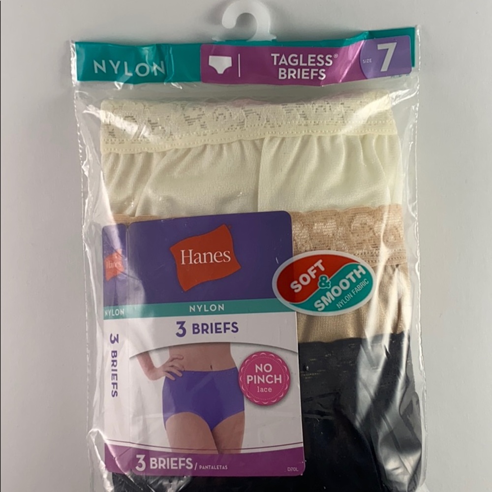 Hanes Women's Nylon Brief Panties 3-Pack